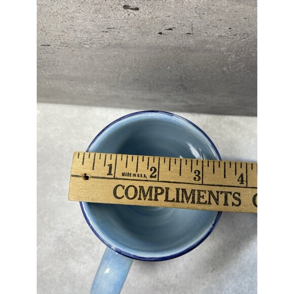 Crate & Barrel Ceramic Blue Gradient Coffee Mugs Set Of Two Kitchenware - Picture 8 of 10